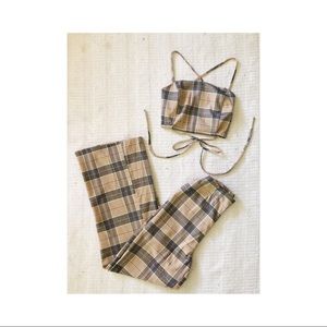 2-Piece Plaid Set